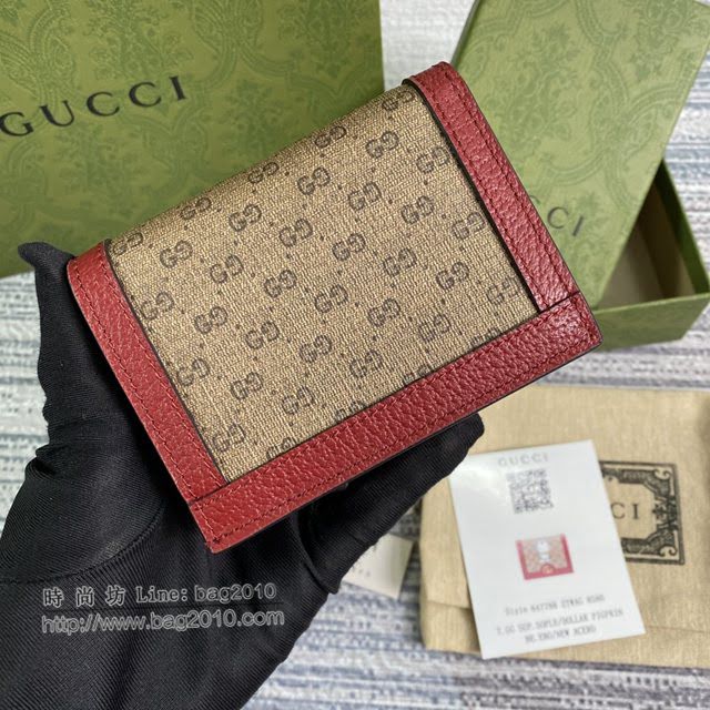 Gucci顶级男女包包 古驰哆啦A梦三折短夹钱包 Gucci翻盖零钱包 647788  gdj1605